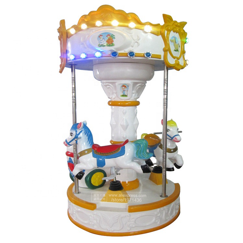Coin Operated Kiddie Ride - Carrossel de fibra de vidro cavalo